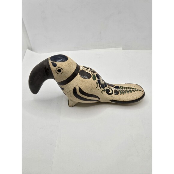 Tonala Other - Vintage Tonala Mexican Folk Art Pottery Toucan Bird Hand Painted Figurine